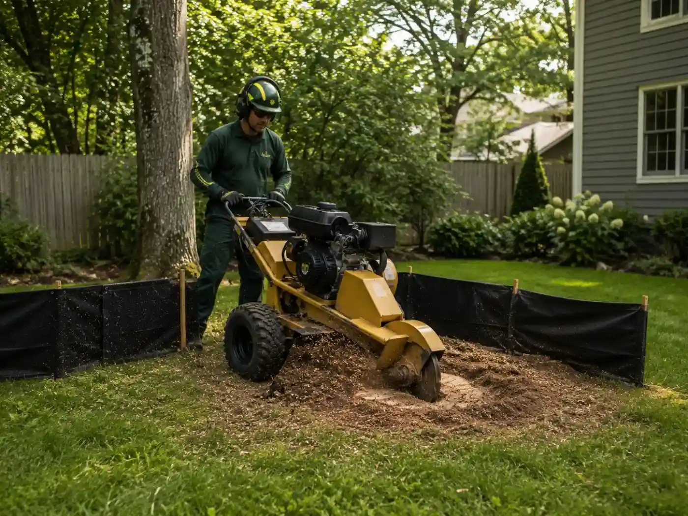 Stump grinding service in Albany.