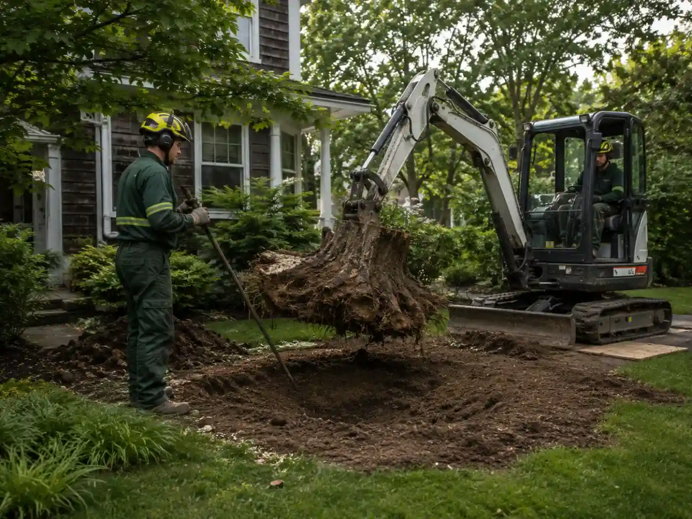 Stump removal service in Albany.